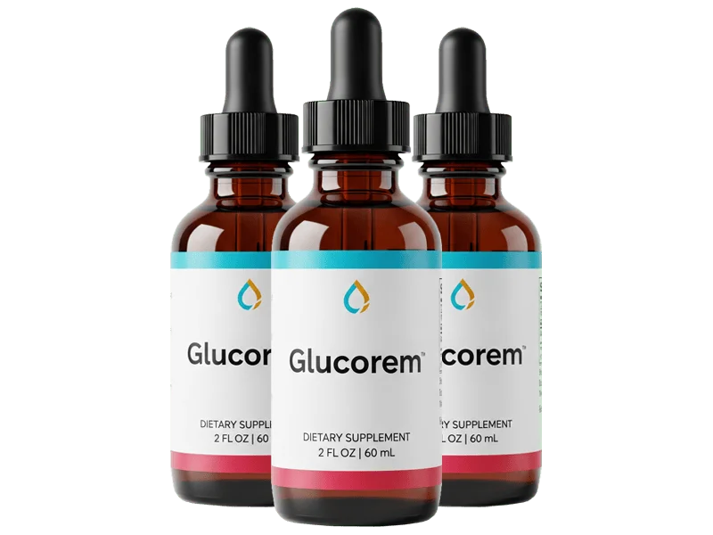 Glucorem bottles, blood sugar wellness support tincture